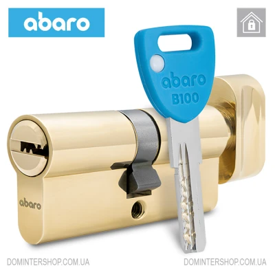 Циліндр Abaro B100 (ключ-тумблер), 60(30/30), латунь полірована