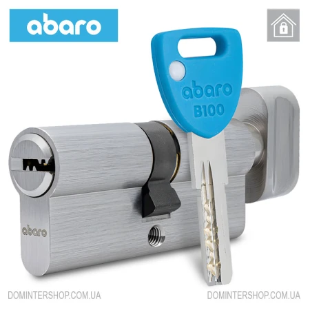 Циліндр Abaro B100 (ключ-тумблер), 60(30/30), нікель сатин