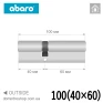 Цилиндр Abaro B100 (ключ-ключ), 100(40/60), никель сатин в Одессе