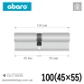 Цилиндр Abaro B100 (ключ-ключ), 100(45/55), никель сатин в Одессе
