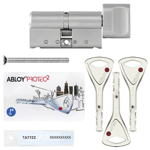Купить Цилиндр Abloy Protec 2 Hard CY333 ключ-тумблер, 68 мм (32х36), хром матовый, закаленный корпус Одесса