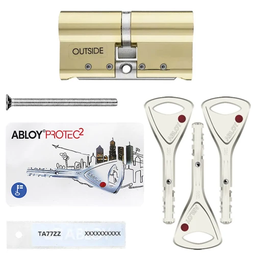 Купити Циліндр Abloy Protec 2 CY322 ключ-ключ, 62 мм (31х31), латунь полірована Одеса
