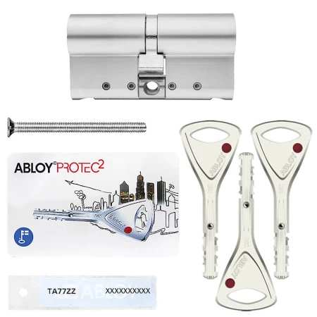 Циліндр Abloy Protec 2 (ключ-ключ), 62(31/31), хром матовий