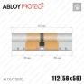 Цилиндр Abloy Protec 2 CY322 ключ-ключ, 112 мм (56х56), хром полированный в Одессе