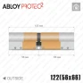 Цилиндр Abloy Protec 2 CY322 ключ-ключ, 122 мм (56х66), хром полированный в Одессе