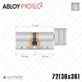 Циліндр Abloy Protec 2 CY323 ключ-тумблер, 72 мм (36х36), хром матовий в Одесі