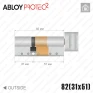 Цилиндр Abloy Protec 2 CY323 ключ-тумблер, 82 мм (31х51), латунь полированная в Одессе