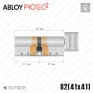 Цилиндр Abloy Protec 2 CY323 ключ-тумблер, 82 мм (41х41), латунь полированная в Одессе