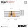 Цилиндр Abloy Protec 2 CY323 ключ-тумблер, 87 мм (41х46), хром полированный в Одессе
