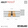 Цилиндр Abloy Protec 2 CY323 ключ-тумблер, 92 мм (46х46), хром полированный в Одессе