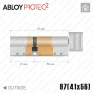 Цилиндр Abloy Protec 2 CY323 ключ-тумблер, 97 мм (41х56), латунь полированная в Одессе