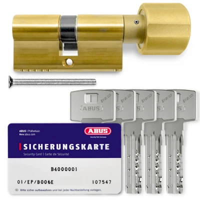 Цилиндр Abus Bravus 4000 Compact (ключ-тумблер), 90(40/50), латунь матовая