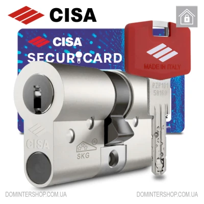 Циліндр CISA RX (ключ-ключ), 80(40/40), нікель