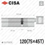 Цилиндр CISA RX ключ-тумблер, 120 мм (75х45) в Одессе