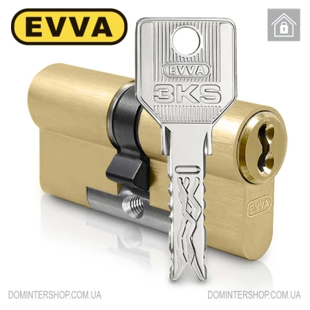 Циліндр EVVA 3KS (ключ-ключ), 62(31/31), латунь