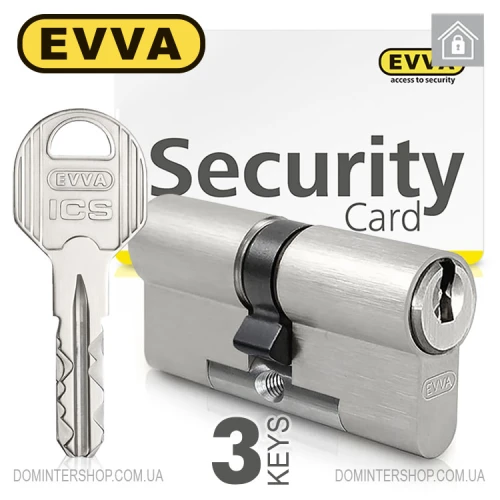 Купить Цилиндр EVVA ICS ключ-ключ, 97 мм (31х66), никель матовый, три ключа Одесса
