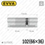 Циліндр EVVA 3KS ключ-ключ, 102 мм (66х36), латунь в Одесі