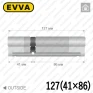 Циліндр EVVA EPS ключ-ключ, 127 мм (41х86), нікель матовий, три ключі в Одесі