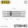 Циліндр EVVA EPS ключ-ключ, 127 мм (46х81), нікель матовий, три ключі в Одесі