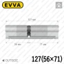 Циліндр EVVA EPS ключ-ключ, 127 мм (56х71), нікель матовий, три ключі в Одесі