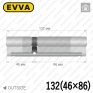 Циліндр EVVA EPS ключ-ключ, 132 мм (46х86), нікель матовий, три ключі в Одесі