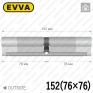 Цилиндр EVVA EPS ключ-ключ, 152 мм (76х76), никель матовый, три ключа в Одессе