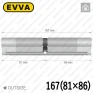 Цилиндр EVVA 4KS ключ-ключ, 167 мм (81х86), латунь полированная, пять ключей в Одессе