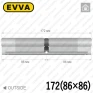 Цилиндр EVVA 4KS ключ-ключ, 172 мм (86х86), латунь полированная, пять ключей в Одессе