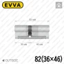 Циліндр EVVA 4KS ключ-ключ, 82 мм (36х46), латунь полірована, три ключі в Одесі