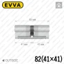 Цилиндр EVVA 4KS ключ-ключ, 82 мм (41х41), латунь полированная, пять ключей в Одессе