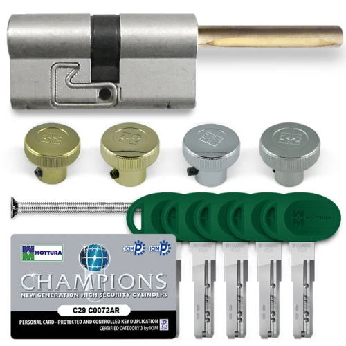 Купити Циліндр Mottura Champions C29 ключ-шток, 67 мм (36х31), нікель матовий Одеса