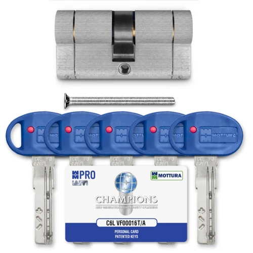 Купити Циліндр Mottura Champions PRO ключ-ключ, 92 мм (36х56), нікель матовий Одеса