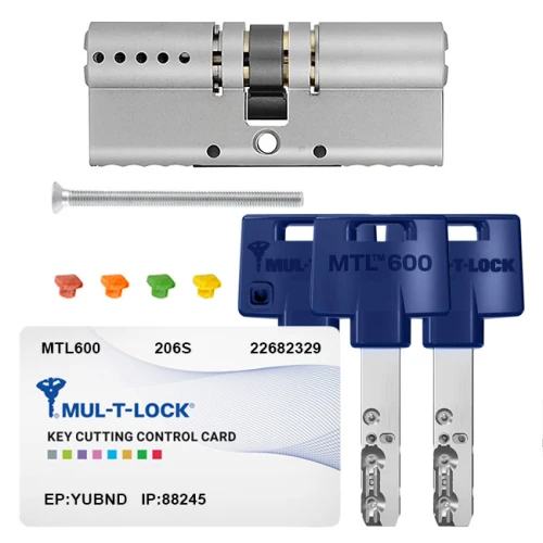 Купить Цилиндр Mul-T-Lock MTL600 (ключ-ключ), 90(40/50), никель матовый Одесса