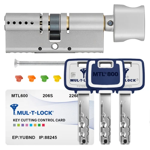 Купить Цилиндр Mul-T-Lock MTL800 (ключ-тумблер), 81(31/50), никель матовый Одесса