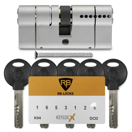 Циліндр RB Keylocx (ключ-ключ), 62(31/31), нікель матовий