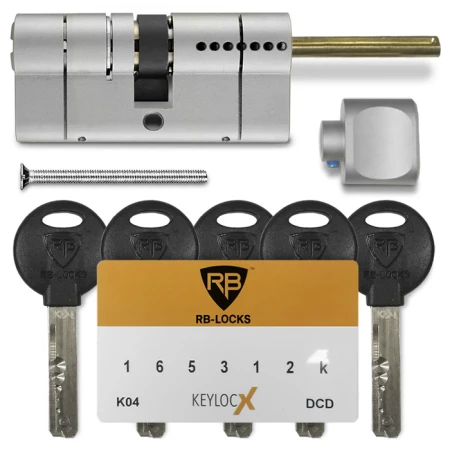 Циліндр RB Keylocx (ключ-шток), 85(50/35), нікель матовий