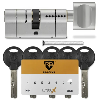 Циліндр RB Keylocx (ключ-тумблер), 62(31/31), нікель матовий