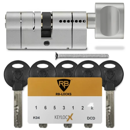 Циліндр RB Keylocx (ключ-тумблер), 62(31/31), нікель матовий