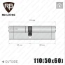 Цилиндр RB-Locks Keylocx (ключ-ключ), 110(50/60), никель матовый в Одессе