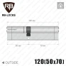 Цилиндр RB-Locks Keylocx (ключ-ключ), 120(50/70), никель матовый в Одессе