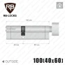 Цилиндр RB-Locks Keylocx (ключ-тумблер), 100(40/60), никель матовый в Одессе
