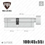 Цилиндр RB-Locks Keylocx (ключ-тумблер), 100(45/55), никель матовый в Одессе