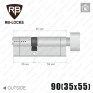 Цилиндр RB-Locks Keylocx (ключ-тумблер), 90(35/55), никель матовый в Одессе