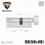 Цилиндр RB-Locks Keylocx (ключ-тумблер), 90(50/40), никель матовый в Одессе