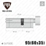 Цилиндр RB-Locks Keylocx (ключ-тумблер), 95(60/35), никель матовый в Одессе