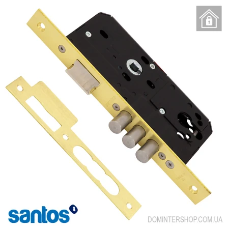 Замок Santos Sash Lock 3 UNIV 972 BS50 72 мм PB