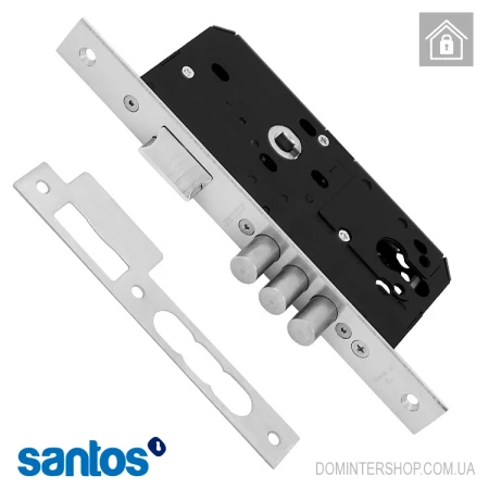 Замок Santos Sash Lock 3 UNIV 972 BS50 72 мм SS