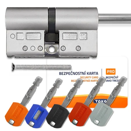 Циліндр Tokoz PRO 300 (ключ-шток), 60(30/30), нікель матовий