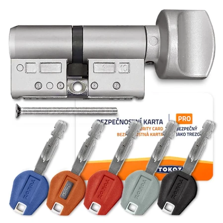Циліндр Tokoz PRO 400 (ключ-тумблер), 63(33/30), нікель матовий
