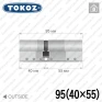 Циліндр Tokoz PRO 300 ключ-ключ, 95 мм (40х55), нікель матовий в Одесі